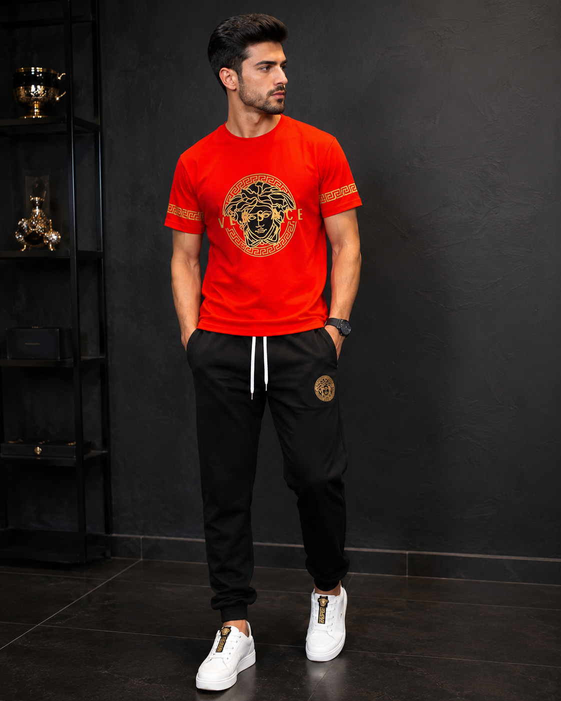 Versace Crimson Luxe Tracksuit