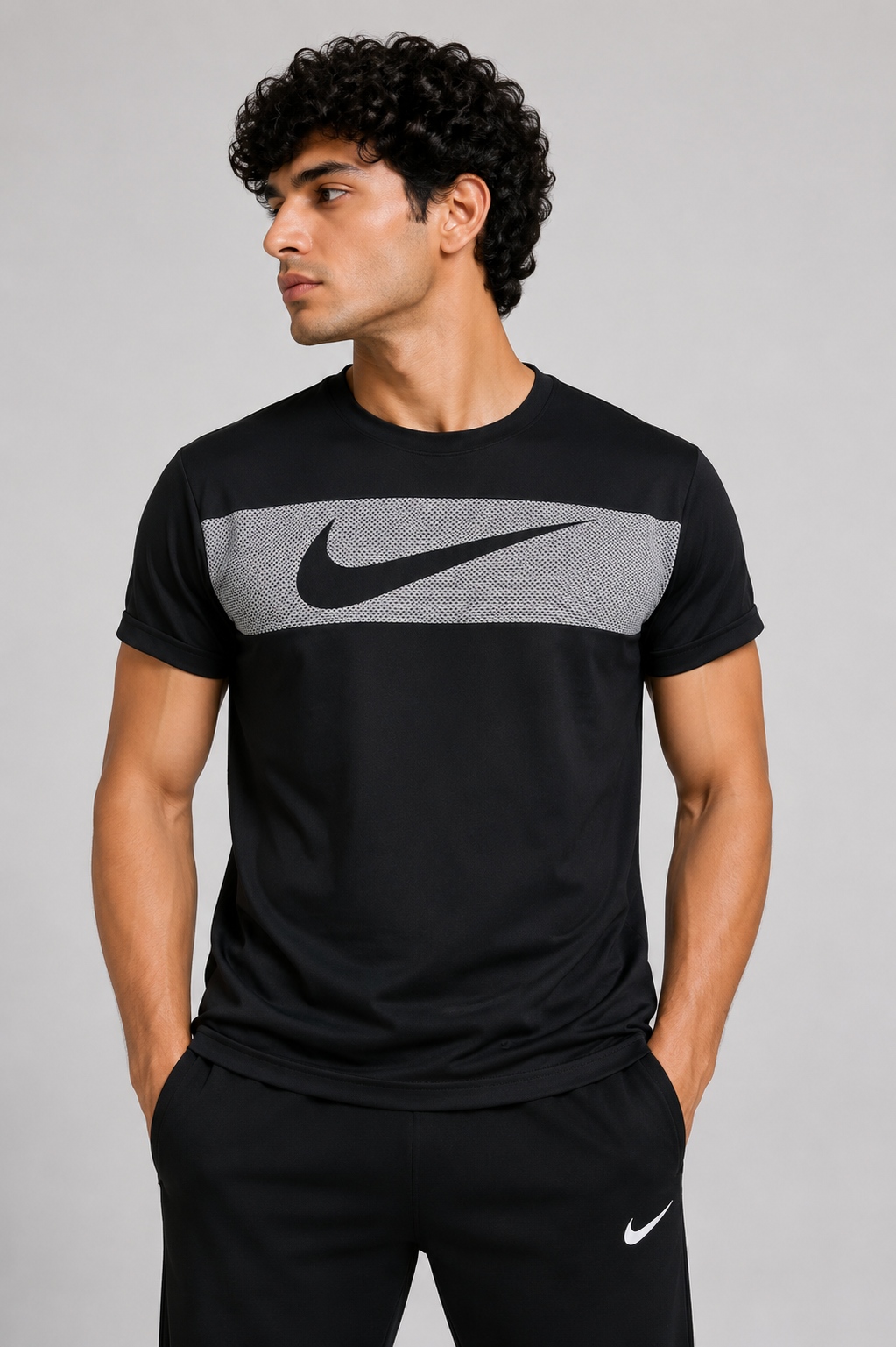 Nike Black Swoosh Tee