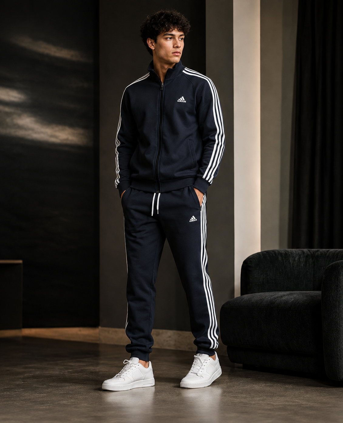 Adidas NavyBlue Zip tracksuit