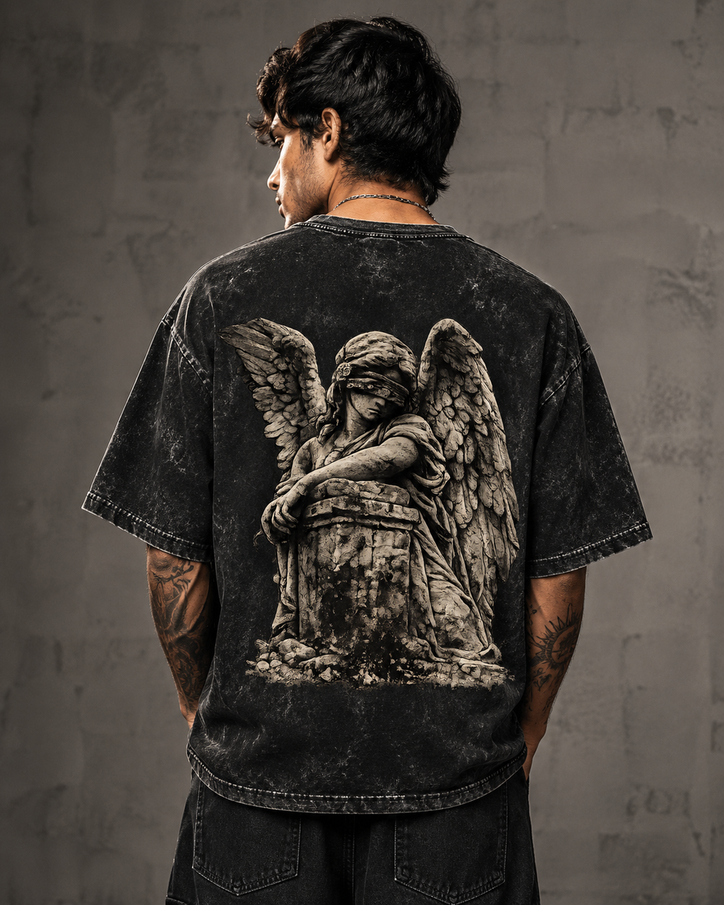 THUGSCULTURE™ Forgotten Angel 240 GSM Oversized Tee